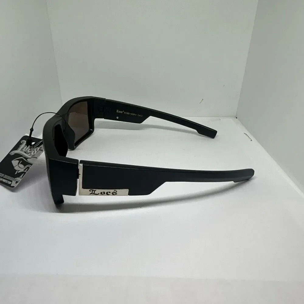 Locs Wrap Sunglasses Multi Mirror Lens Black Frame UV400